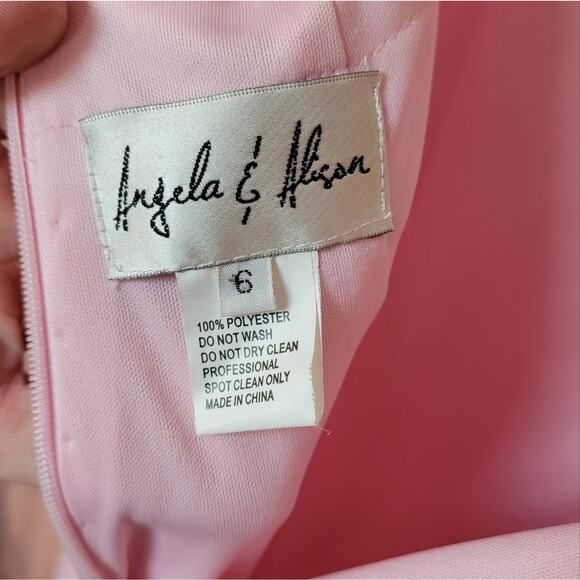 NWT Angela & Alison Blush Pink Gown, Style # 51086, Sz 6 - Picture 9 of 9